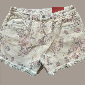 Mossimo NWT size 2 denim floral print shorts with fringe
